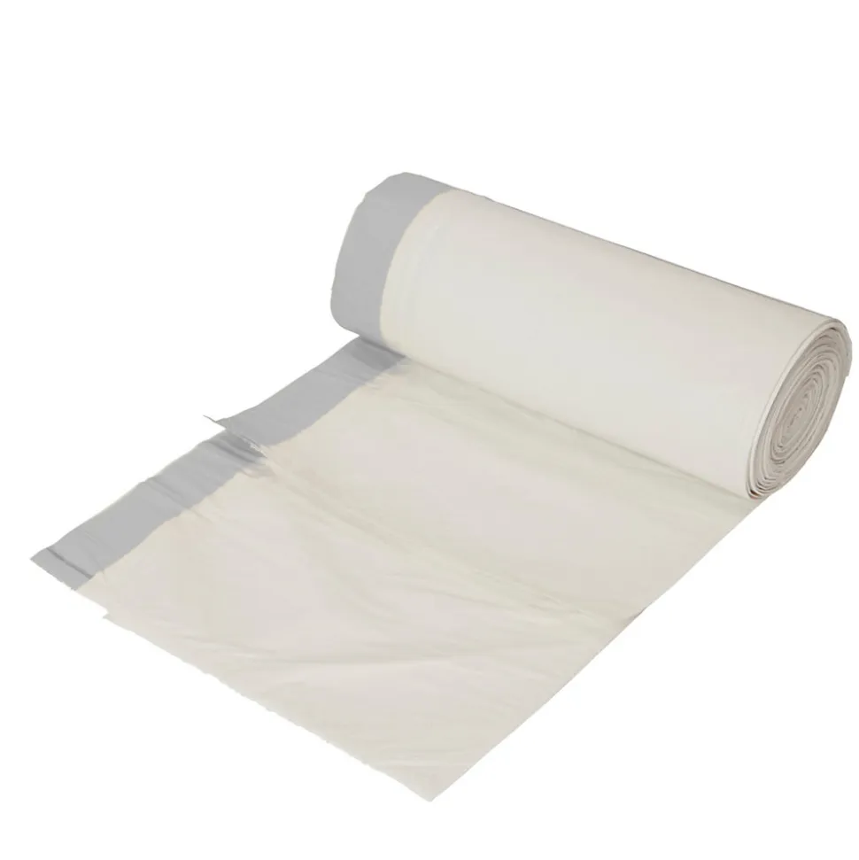 Sac poubelle vendu par 20 à poignée 50 L couleur blanc