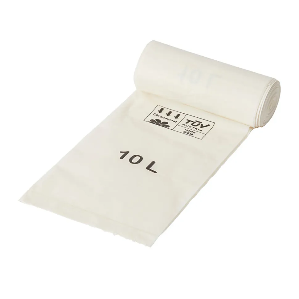 Sac poubelle vendu par 20 intérieur couleur crème 40 L