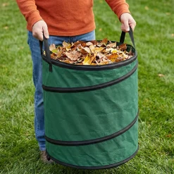 Sac pour déchets de végétaux pop-up extérieur vert 120L