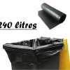 SACS POUBELLE NOIR HAUTE RESISTANCE - 240 litres - carton de 100 sacs