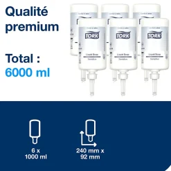 Savon doux Tork 420701 - 6 x 1000mL