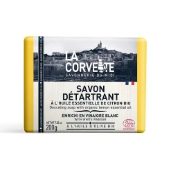 Savon solide ECOCERT détartrant parfumé à l'huile essentielle de citron bio La Corvette 200g