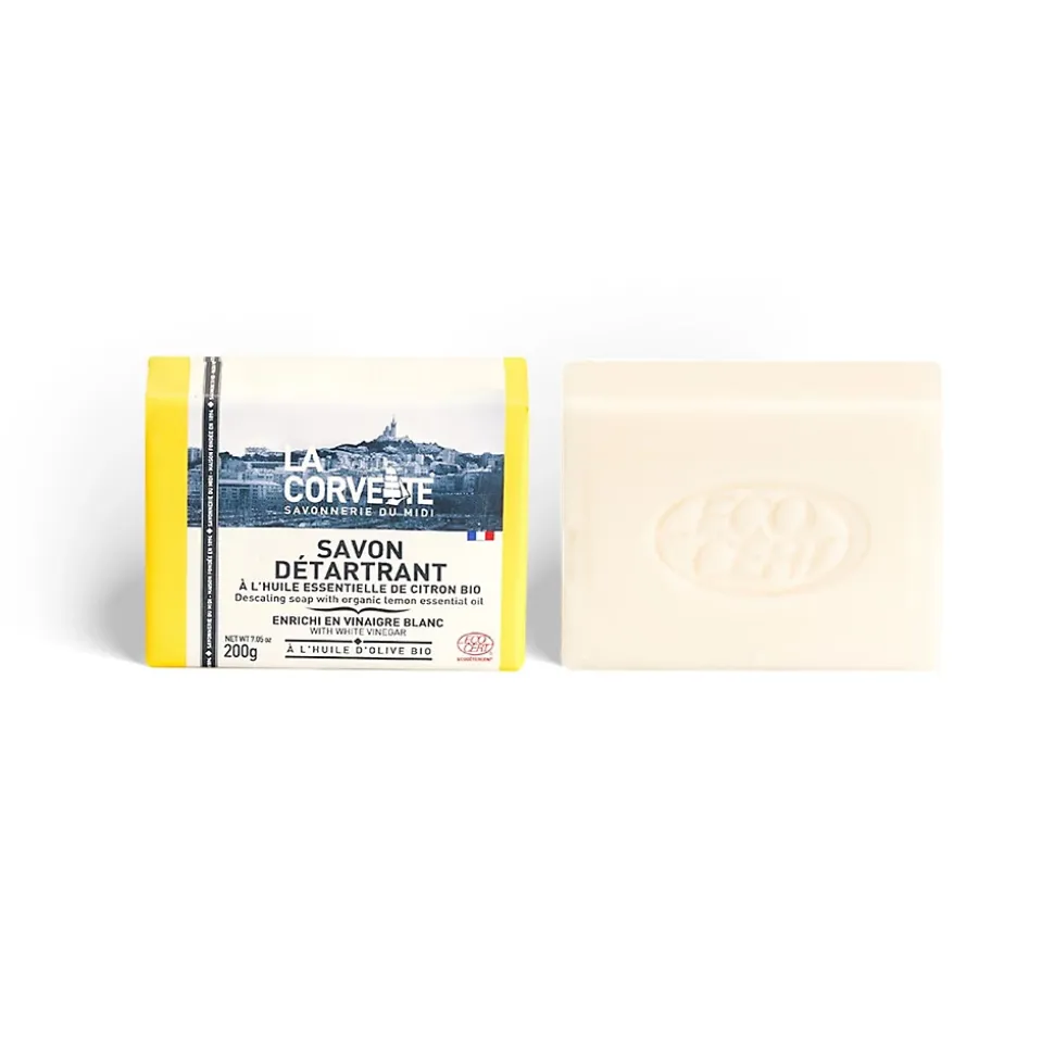 Savon solide ECOCERT détartrant parfumé à l'huile essentielle de citron bio La Corvette 200g