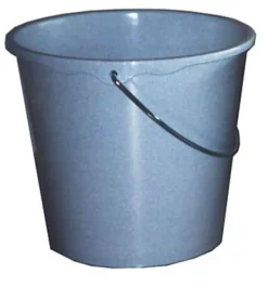 Seau à usage ménager en plastique souple ø30 cm 12L gris bleu