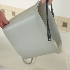 Seau et essoreuse de torsion GoodHome gris clair 14L