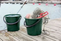 Seau filet de pêche en plastique vert 10L Orthex