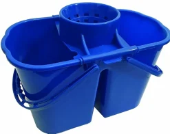 Seau 12L Double Compartiment+Essoreur Bleu - Guialto