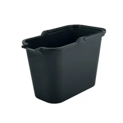 Seau rectangulaire 12L PP Gris MSV