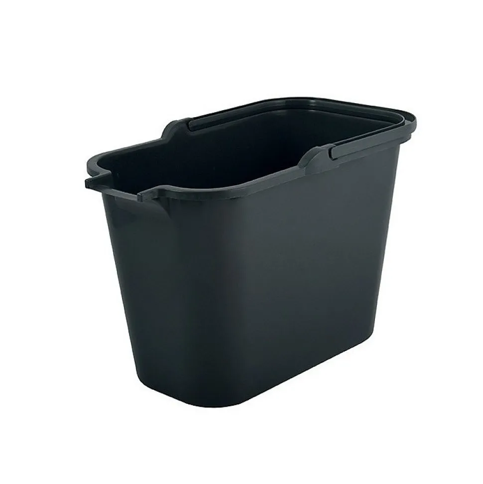 Seau rectangulaire 12L PP Gris MSV