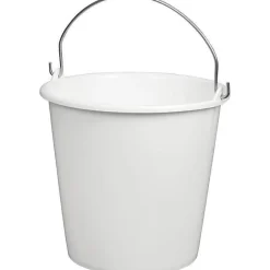 Seau Rond 12l Anse INOX Blanc Alimentaire, Incolore, Taille Unique
