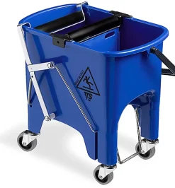 Seau squizy 15L bleu avc roues - Lot de 2 - Dme