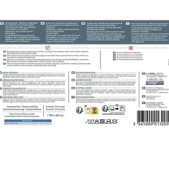 Serpillière gaufrée extra-blanche 50 x 100 cm