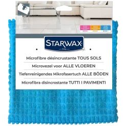 Serpillère microfibre désincrustante Starwax bleu L.70 x l.50 cm