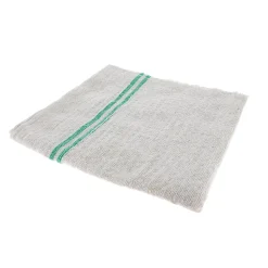 Serpillère traditionnelle blanc cassé et vert L.100 x l.60 cm