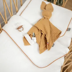 Set berceau couverture et coussin en gaze de coton Jeanne