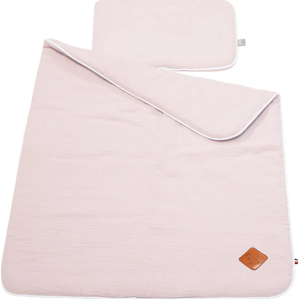 Set berceau couverture et coussin en gaze de coton Jeanne
