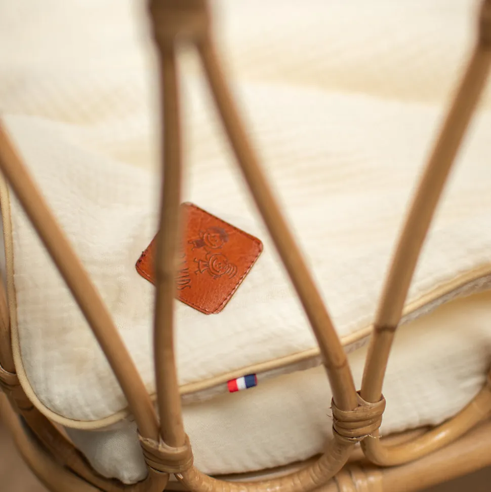 Set berceau couverture et coussin en gaze de coton Jeanne