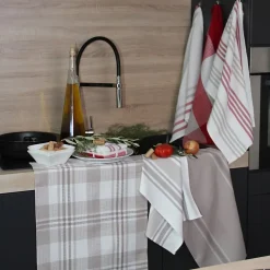 Set de 3 torchons cuisine coton 50x70 cm (50x70 cm - Beige)