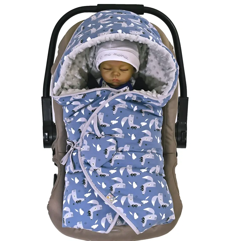 SEVIRA KIDS Couverture enveloppante nid d'ange bébé réversible