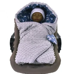 SEVIRA KIDS Couverture enveloppante nid d'ange bébé réversible
