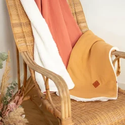 SEVIRA KIDS Couverture en gaze de coton et sherpa Jeanne