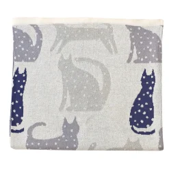 SEVIRA KIDS Couverture en coton bio Gots Chat
