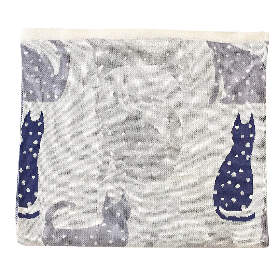 SEVIRA KIDS Couverture en coton bio Gots Chat