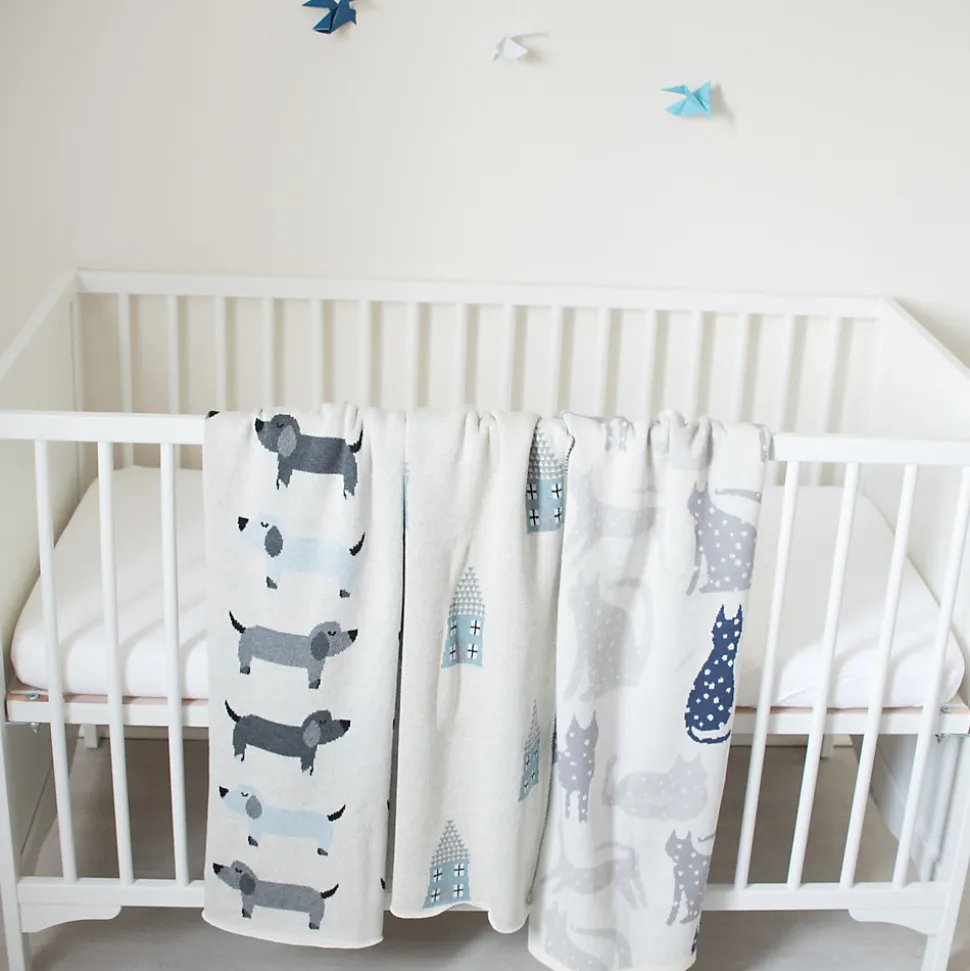 SEVIRA KIDS Couverture en coton bio Gots Chat