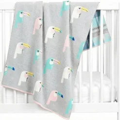 SEVIRA KIDS Couverture en coton bio Gots TOUCAN