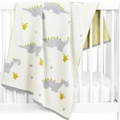 SEVIRA KIDS Couverture en coton bio GOTS Dinosaure