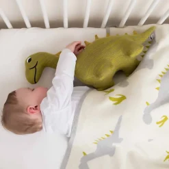 SEVIRA KIDS Couverture en coton bio GOTS Dinosaure