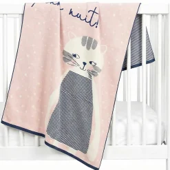 SEVIRA KIDS Couverture en coton bio Gots Chaton