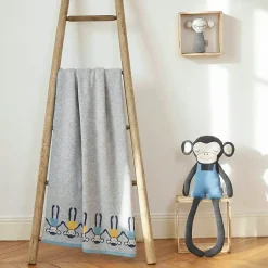 SEVIRA KIDS Couverture pour bébé en coton bio SINGE