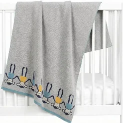 SEVIRA KIDS Couverture pour bébé en coton bio SINGE