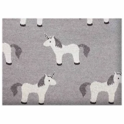 SEVIRA KIDS Couverture pour bébé en coton bio LICORNE