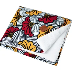 SEVIRA KIDS Couverture réversible Wax Fleurs de mariage