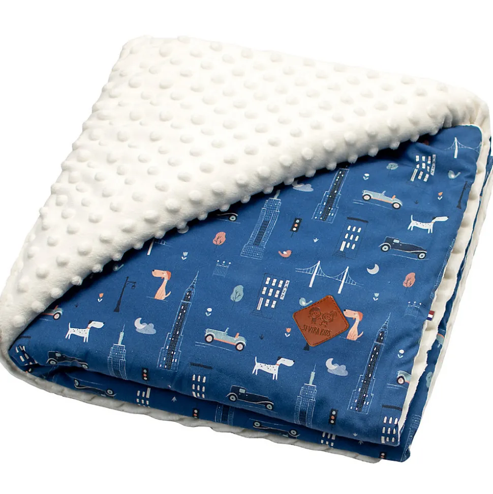 SEVIRA KIDS Couverture réversible en minky New York