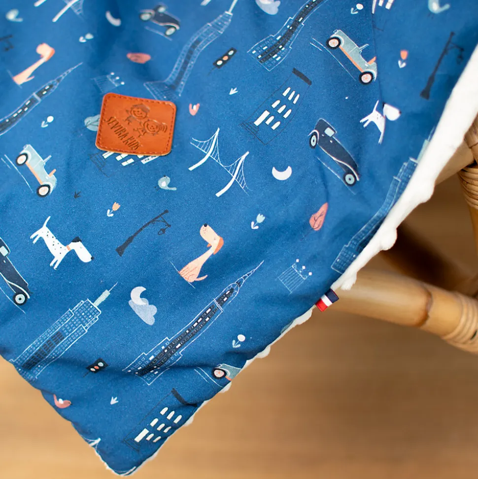 SEVIRA KIDS Couverture réversible en minky New York