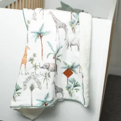 SEVIRA KIDS Couverture réversible en sherpa Safari