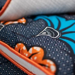 SEVIRA KIDS Couverture réversible Wax Fleurs de mariage