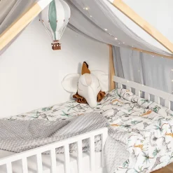 SEVIRA KIDS Grand plaid couverture réversible en minky Safari