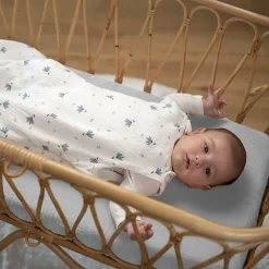 SEVIRA KIDS Lot de 3 draps housse berceau en gaze de coton Uni