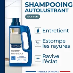 Shampoing autolustrant 2 en 1 tous sols intérieurs Starwax 1L
