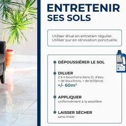 Shampoing autolustrant 2 en 1 tous sols intérieurs Starwax 1L