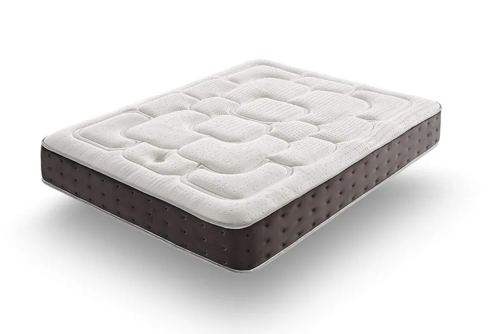 Simpur relax matelas 120x190 cm royal top viscoélastique et ressorts ensachés 30 cm d'épaisseur 7 zones de confort