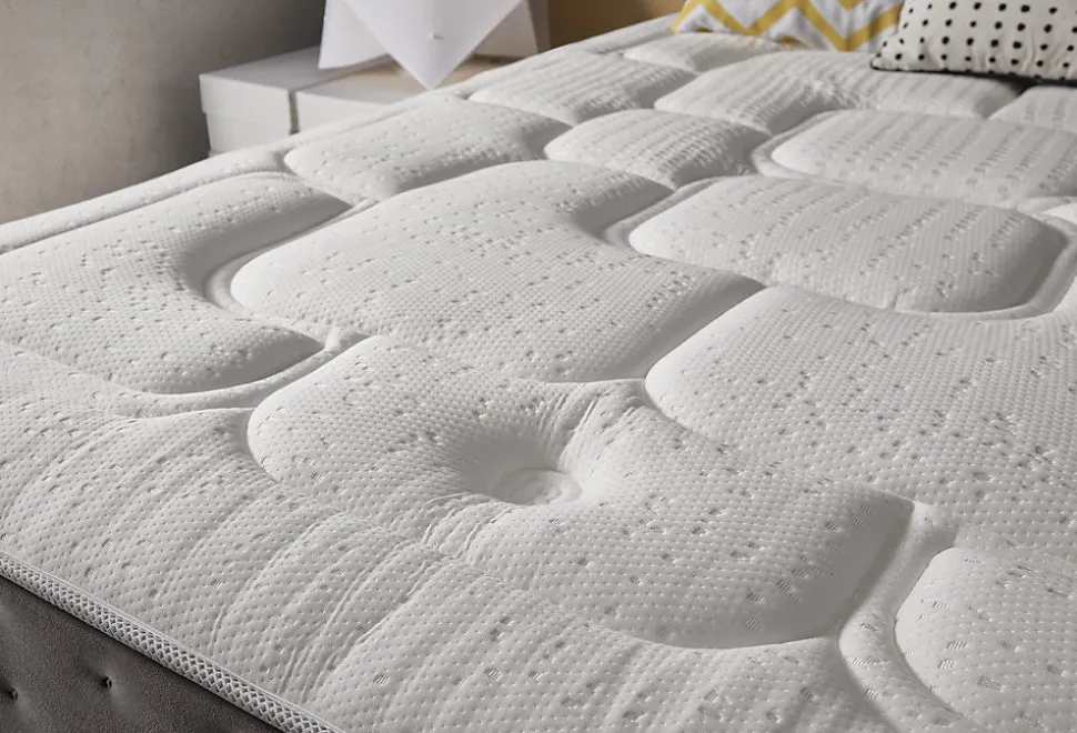 Simpur relax matelas 90x190 cm royal top viscoélastique et ressorts ensachés 30 cm d'épaisseur 7 zones de confort