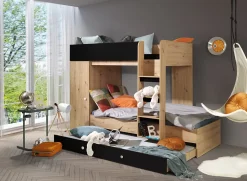 SMART 2 Lit superposé 254/165/94 (Artisan/noir)