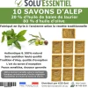 Solu Essentiel - Savon d Alep - 20% huile de baies de laurier - 80% huile d olive - Savon de 200g - lot de 10