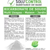 SOLU'CONTROL - 25 Kg de Bicarbonate de Soude Multi Usages, Maison et Jardin, 100% Naturel, Sachet Zip refermable