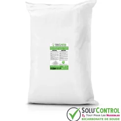 SOLU'CONTROL - 25 Kg de Bicarbonate de Soude Multi Usages, Maison et Jardin, 100% Naturel, Sachet Zip refermable